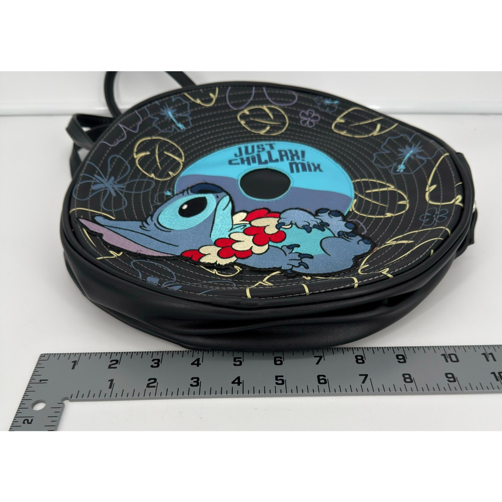 Disney Parks Lilo & Stitch Just Chillax Mix Vinyl Record Crossbody Bag Purse - Picture 7 of 10